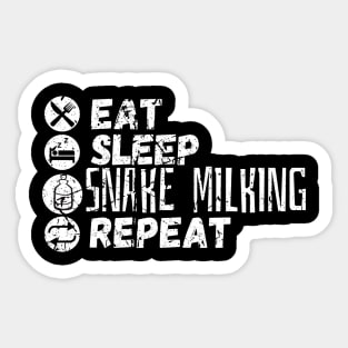 Eat Sleep Snake Milking Repeat Sticker